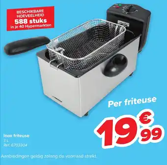 Carrefour Inox friteuse 3l aanbieding