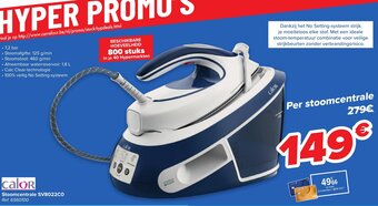 Carrefour Calor stoomcentrale sv8022c0 aanbieding