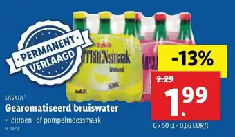 Lidl Saskia Gearomatiseerd bruiswater aanbieding