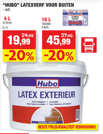 Hubo Hubo Latexverf Voor Buiten aanbieding