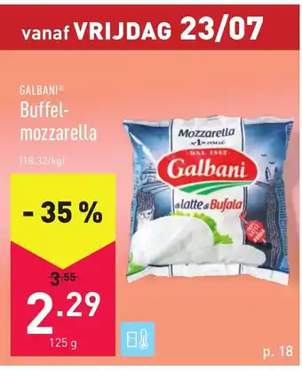 ALDI Galbani buffel-mozzarella 125g aanbieding