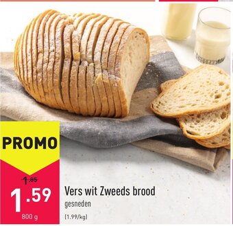 ALDI Vers wit zweeds brood 800 g aanbieding