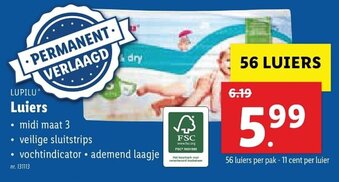 Lidl Lupilu Luiers aanbieding
