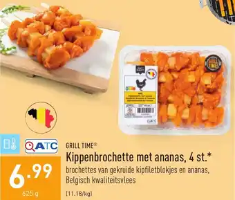 Grill time kippenbrochette met ananas, 4 st. 625 g