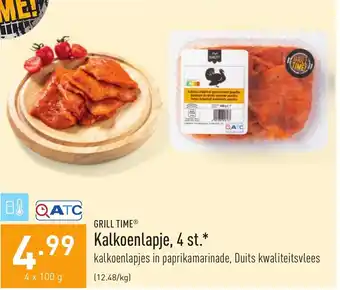 Grill time kalkoenlapje, 4 st. 100 g