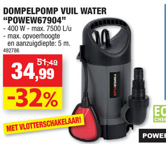 Hubo Dompelpomp Vuil Water POWEW67904 aanbieding