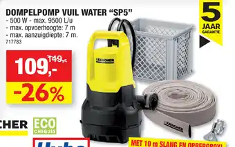 Hubo Dompelpomp Vuil Water SP5 aanbieding