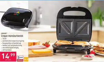 ALDI Ambiano croque-monsieurtoestel 750w aanbieding