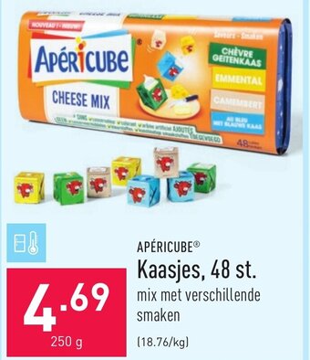 ALDI Apericube kaasjes, 48 st. 250g aanbieding