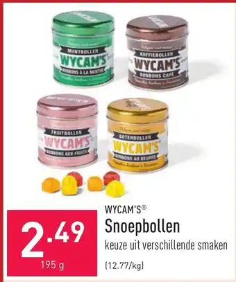 ALDI Wycam's snoepbollen 195g aanbieding