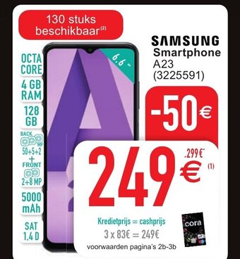 Cora Samsung smartphone A23 aanbieding