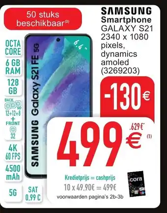 Cora Samsung smartphone galaxy S21 2340x1080 pixels aanbieding