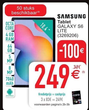 Cora Samsung Tablet galaxy S6 lite aanbieding