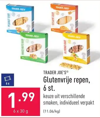 ALDI Trader joe's glutenvrije repen, 6 st. 30 g aanbieding