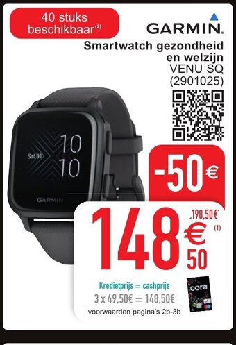 Cora Garmin smartwatch gezondheid en welzijn aanbieding