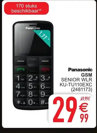 Cora Panasonic GSM senior WLR KU-TU110EXC aanbieding