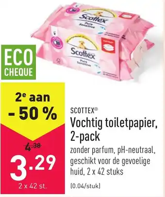Scottex vochtig toiletpapier, 2-pack