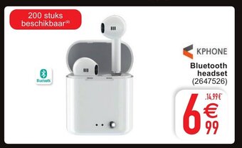 Cora KPHONE Bluetooth headset aanbieding