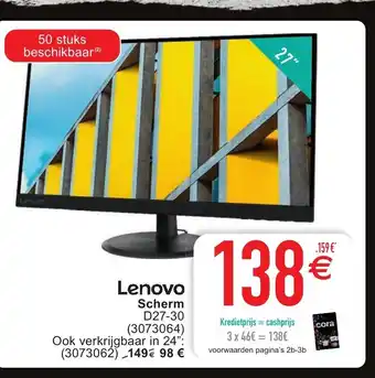 Cora Lenovo scherm D27-30 aanbieding