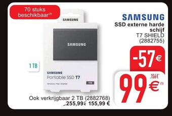 Cora Samsung SSD externe harde schijf T7 SHIELD aanbieding