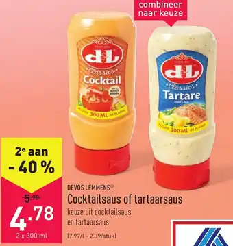 Devos lemmens cocktailsaus of tartaarsaus 300 ml