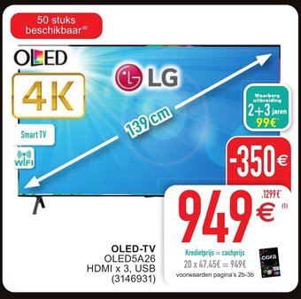Cora LG OLED-TV 139cm aanbieding