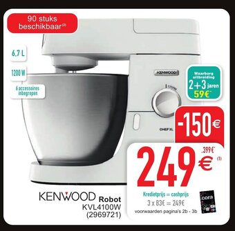 Cora Kenwood robot aanbieding