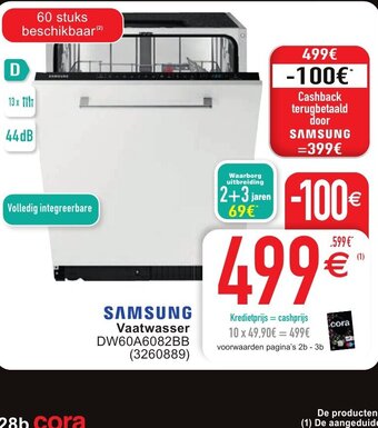 Cora Samsung vaatwasser aanbieding