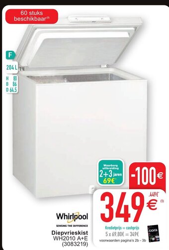 Cora Whirlpool diepvrieskist aanbieding