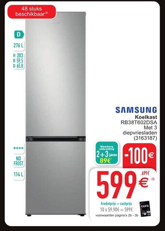 Cora Samsung koelkast aanbieding