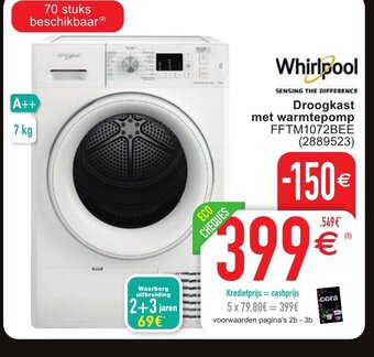 Cora Whirlpool droogkast met warmtepomp aanbieding