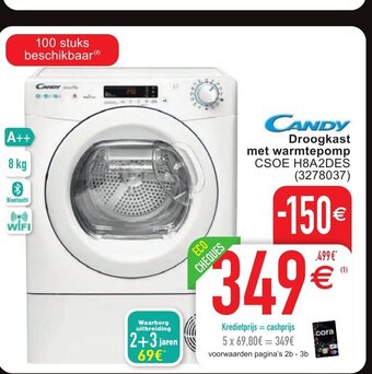 Cora Candy droogkast met warmtepomp aanbieding