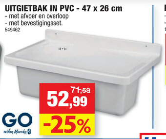 Hubo Uitgietbak in PVC - 47 x 26 cm aanbieding
