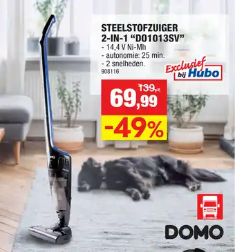 Hubo Steelstofzuiger 2-in-1 D01013SV aanbieding