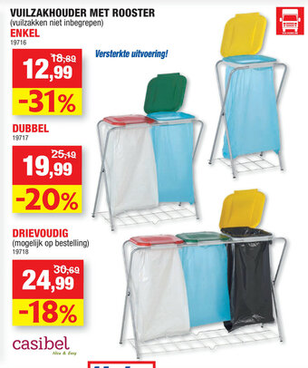 Hubo Vuilzakhouder Met Rooster aanbieding