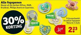 Kruidvat Kruidvat fopspeen natural aanbieding