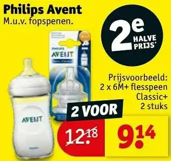 Kruidvat 6m+ flesspeen classic+ aanbieding