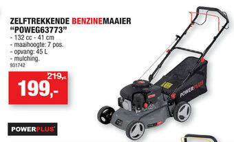 Hubo Zelftrekkende Benzinemaaier POWEG63773 aanbieding