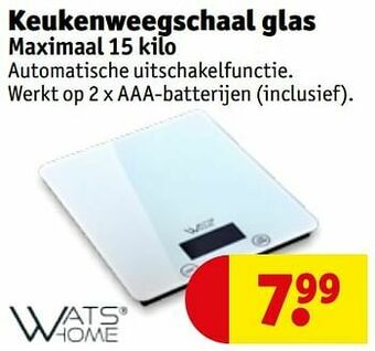 Keukenweegschaal glas