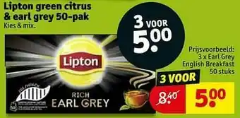 Kruidvat Earl grey english breakfast aanbieding
