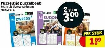 Kruidvat Puzzeltijd puzzelboek aanbieding