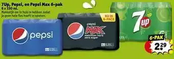 Kruidvat 7up, pepsi, en pepsi max aanbieding