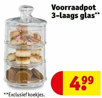 Kruidvat Voorraadpot 3-laags glas aanbieding