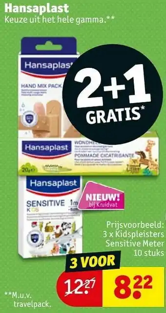 Kruidvat Kidspleisters sensitive meter aanbieding