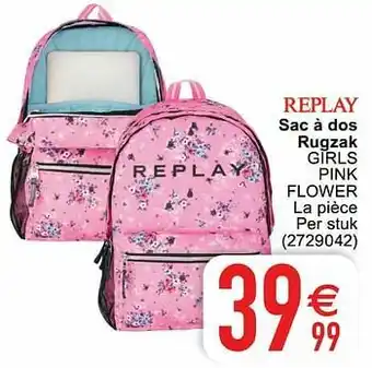 Cora Sac à dos rugzak girls pink flower aanbieding