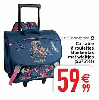 Cora Cartable à roulettes boekentas met wieltjes aanbieding