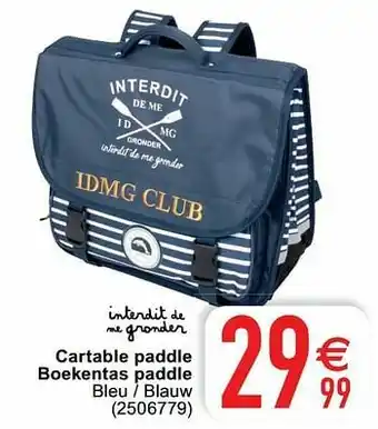 Cartable paddle boekentas paddle