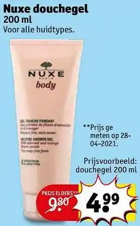Kruidvat Nuxe douchegel aanbieding
