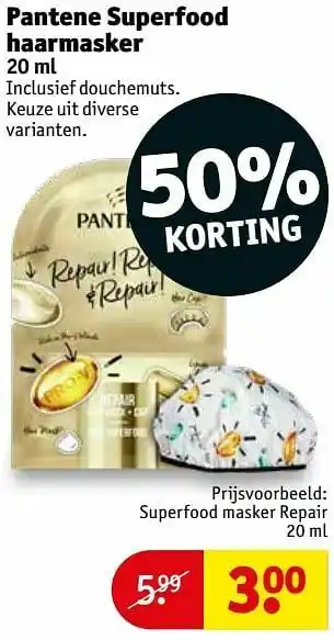 Kruidvat Superfood masker repair aanbieding