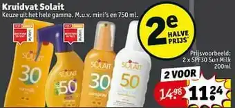 Kruidvat Spf30 sun milk aanbieding